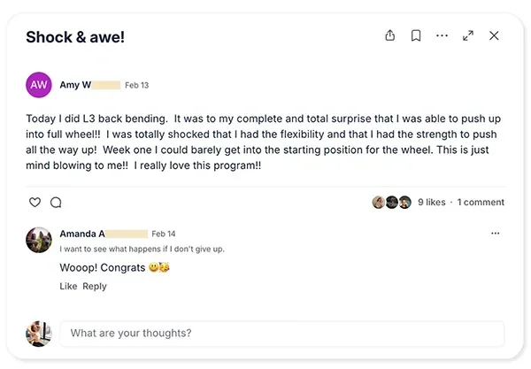 Amy W — Shock & awe: a full wheel at level 3
